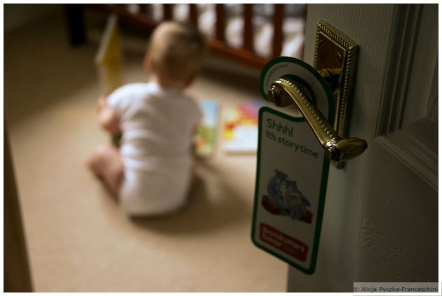 Storytime_a toddler reading a book