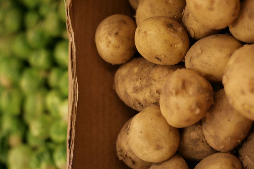 Potatoes and Brussel Sprouts
