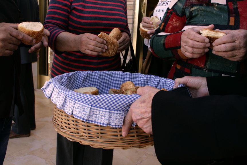 Cyprus: Bread-Sharing After The Mass in The Maronite&nbsp;Church